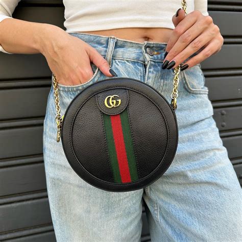 borsa gucci rotonda nera|Gucci borse a mano.